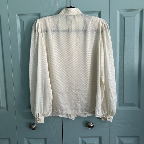 San Andre Vintage Button Up Blouse Small Castle Edwardian Pirate Bishop Sleeve - Picture 11 of 12